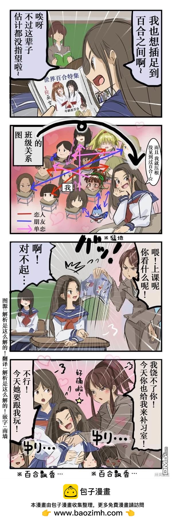 カコミスル老師四格合集 - 覺得自己絕不會插足在百合之間的女子 - 1